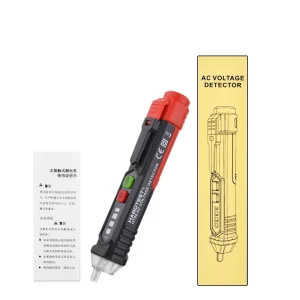HT90 Non-contact AC Voltage Detector 12V~1000V Visual & Sound Alarm indicator with LED Flashlight