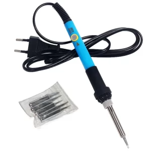 60W 220V Adjustable Temperature Electric Soldering Iron / Heat Pencil Tool -Blue (SOLDERING IRON)