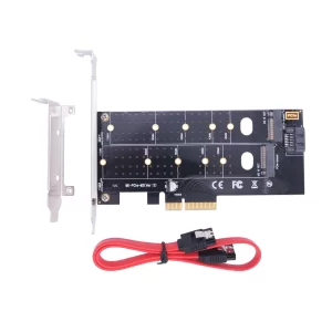PCIe to M.2 NVMe SSD NGFF Riser Card 110mm M + B Key Dual Protocol Expansion Card